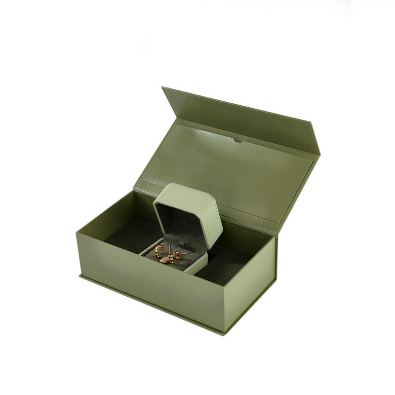 Custom Size Recyclable Green Cardboard Paper Hard Rigid Magnet Box Packaging Luxury Magnetic Gift Box with Magnetic Lid