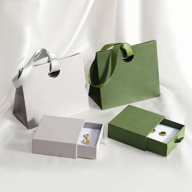 Custom Design Jewelry Packaging Drawer Gift Box Premium Rigid Cardboard Jewelry Box With Foam Insert Wholesale Recyclable