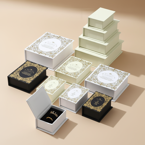 New Style Eco-Friendly Book-Shaped Magnetic Flip-Top Jewelry Packaging Box for Rings Stud Earrings Necklaces