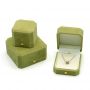Custom Luxury Velvet Green Color Gift Boxes Ring Chain Necklace Jewelry Packaging Jewel Box Set