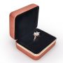 Rose gold Custom logo Necklace Bracelet Earrings Ring Packaging Pu Leather Jewelry Box