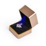 Rose gold Shiny Glossy Custom LED Jewelry Box Packaging Bracelet Necklace Earring Ring Box
