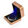 Rose gold Shiny Glossy Custom LED Jewelry Box Packaging Bracelet Necklace Earring Ring Box
