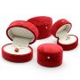 Custom oval green black red Necklace Bracelet Earrings Ring Packaging Velvet Jewelry Box