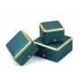  Custom High-end Jewelry Box Ring Necklace Box Luxury Dark Green PU Leather Jewelry Box