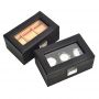 Custom handmade luxuy texture leather watches gift boxes with window and dividers
