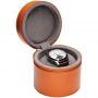 Custom zipper leather Tube shape pu watches box with pillow