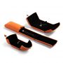 Orange Jewelry Box Factory Luxury Orange Pu Leather Package Custom Ring Earring Diamond Jewelry Box 