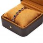 Custom Logo brown coffee color leather Ring Diamond Jewelry Box for Wedding
