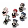 Custom Small Mini Cute Leatherette Vintage Antique Ring Boxes Luxury Mini Ring Box Custom Jewelry Box