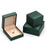 Custom black cloth ring box necklace box pendant box bracelet box earring box with beige inside 