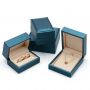Custom black cloth ring box necklace box pendant box bracelet box earring box with beige inside 