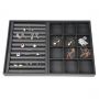 Wholesale Customized Black PU Leather Necklace Bracelet Pendant Jewelry Display Tray for Jewelry Shop