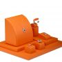 Custom orange leather pu jewelry diaplye ring diaplay necklace display earring display