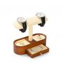 High Quality Elegant Designed Watch Display Stand Leather Holder with wood Stand