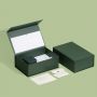 Jewelry Packaging Custom logo Green Leather Jewelry Box Luxury Ring Earrings Pendant Necklace Box Jewelry Packaging