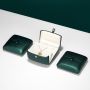 Wholesale Luxury Green Gift Packaging Box Double-door Design Ring Pendant Necklace Package Case