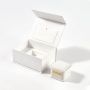 White Paper Leatherette Bracelets Necklace Ring Earrings Packaging Jewelry Box