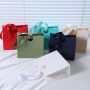 Custom logo Special Paper Bag Shimmering different colors Gift Paper Bag with Satin Ribbon Handle